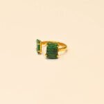 Emrald Stone Ring With Antique Design