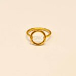 Morganite Halo Gold Plated Ring