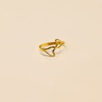 Minimalist Hearts Elegant Gold Ring