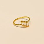 Sterling Gold Plated Crystal Gemstone Ring