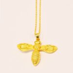 Glamorous Hammered Stacking Hornet Pendant