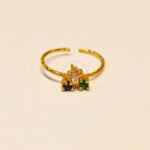 Eye-Catching Multi-Colour Stone Ring