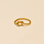 Elegant and Modern Twisted Design Gold Plated Ring
