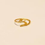 Sterling Silver Promise Leaf-Shaped Ring