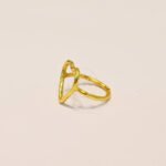 Heart Shaped Sterling Silver Gold Plated Ring