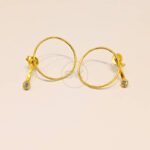 Artistic Vibrant Gold Plated Diamond* Earring