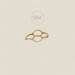 Artistic Halo Twisted Oval Ring