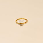 Sparkling Diamond Gold Plated Ring