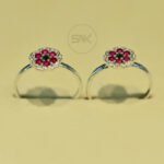 Glamorous Toe Rings with Swarovski Crystal Accents