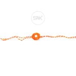 Elegant Floral Rakhi with Swastik Charm