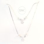 Elegant Floral and Silver Anklet Set