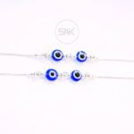 Boho Evil Eye Beaded Anklet for Beach Bliss