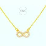 Attractive Infinity Diamond Necklace with Chain