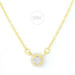 Contemporary Floral Pendant Necklace
