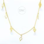Glamorous Swarovski Colour Stone Gold Necklace