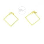 Timeless Gold Square Eternity Earrings