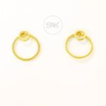 Modern Sterling Silver Minimalist Circles Earrings