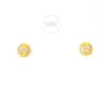 Floral and Leafy Accent Diamond Earrings
