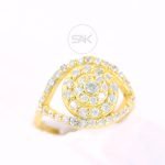 Eye Shaped Diamond Cluster Ring for Exquisite Beauty