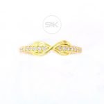 Minimalist Diamond Cluster Ring with Infinity  Accent