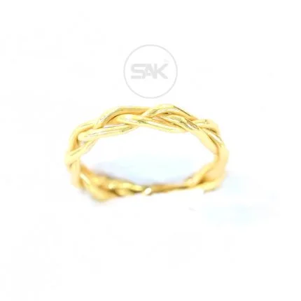 Timeless Twisted Gold Eternity Ring